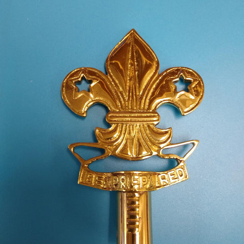 Scout Flagpole Topper - Brass Fleur Da Lis