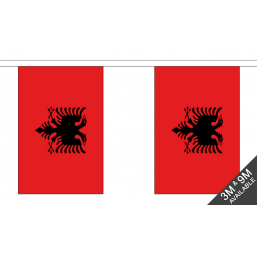 Albania Flag - Fabric Bunting Flags - United Flags And Flagstaffs