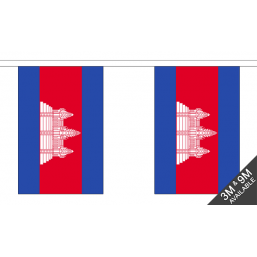 Cambodia Flag - Fabric Bunting Flags - United Flags And Flagstaffs