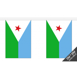 Djibouti Flag - Fabric Bunting Flags - United Flags And Flagstaffs