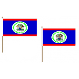 Belize Fabric National Hand Waving Flag  - United Flags And Flagstaffs