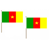 Cameroon Fabric National Hand Waving Flag  - United Flags And Flagstaffs