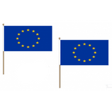 European Union Fabric National Hand Waving Flag Flags - United Flags And Flagstaffs