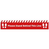 COVID SECURE - FLOOR GRAPHICS - PLEASE STAND BEHIND LINE (10 Pack)