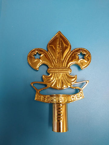 Scout Flagpole Topper - Brass Fleur Da Lis