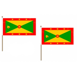 Grenada Fabric National Hand Waving Flag Flags - United Flags And Flagstaffs