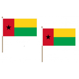 Guinea Bissau Fabric National Hand Waving Flag Flags - United Flags And Flagstaffs