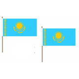 Kazakhstan Fabric National Hand Waving Flag Flags - United Flags And Flagstaffs