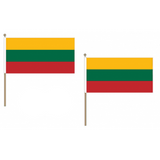 Lithuania Fabric National Hand Waving Flag Flags - United Flags And Flagstaffs