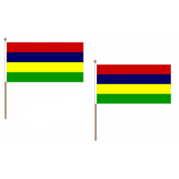 Mauritius Fabric National Hand Waving Flag Flags - United Flags And Flagstaffs