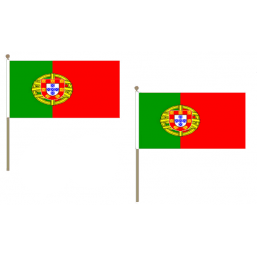 Portugal Fabric National Hand Waving Flag Flags - United Flags And Flagstaffs