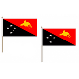 Papua New Guinea Fabric National Hand Waving Flag Flags - United Flags And Flagstaffs