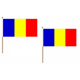 Romania Fabric National Hand Waving Flag Flags - United Flags And Flagstaffs