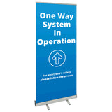 COVID SECURE ROLL UP BANNER -ONE WAY