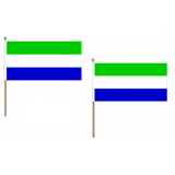 Sierra Leone Fabric National Hand Waving Flag Flags - United Flags And Flagstaffs