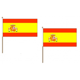 Spain (State) Fabric National Hand Waving Flag Flags - United Flags And Flagstaffs