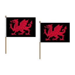 Welsh Dragon Fabric National Hand Waving Flag Flags - United Flags And Flagstaffs