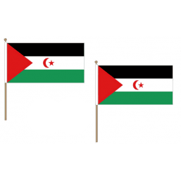 Western Sahara Fabric National Hand Waving Flag Flags - United Flags And Flagstaffs