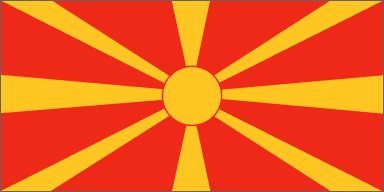 Macedonia National Flag Printed Flags - United Flags And Flagstaffs