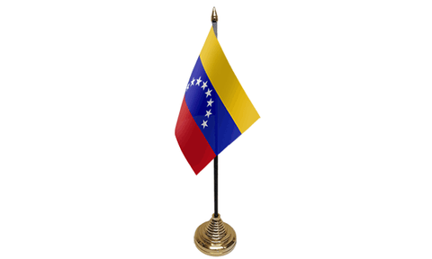 Venezuela Crest Table Flag Flags - United Flags And Flagstaffs